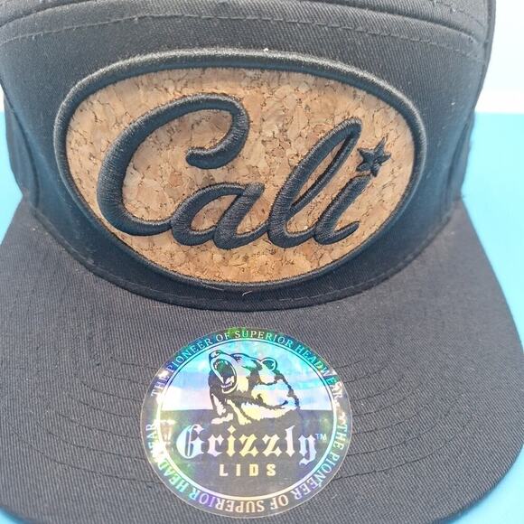 California Republic Cali Logo Hat Snap Back Embroidered Black Cotton - Picture 2 of 7